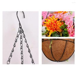 Decorative Flowers Artificial Hanging Basket Vibrant Flower With Hook Realistic Natural Looking Simulation For Home