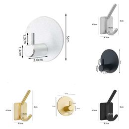 New Self Adhesive Home Wall Door Key Rack Kitchen Hanger Aluminum Towel Coat Robe Hook Bathroom Accessories