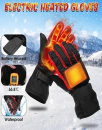 Heating Gloves BatteryType Carbon Fiber Heating Gloves Battery Box Electric Ski Motorcycle Heated Winter Hand Warm Glove8487096