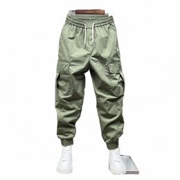 Estate sottile esterno elastico in vita 2022 tuta Cargo da uomo Fi rilassato casual gamba pista autunno gioventù Khaki Harem Pants M9rb #