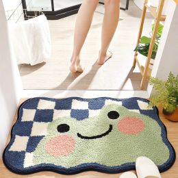 Mats Cartoon Bath Mat Shower Room Microfiber Rug Absorbent Nonslip Foot Mat Soft and Comfortable Plush Bathroom Door Mat Carpet