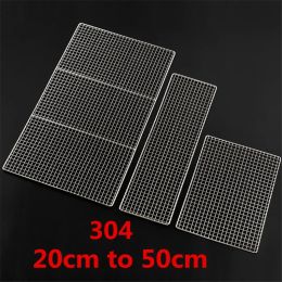 Meshes 304 stainless steel bbq Mat net Grid Shape Square Rectangle Grill Grilling Mesh Wire Net Outdoor Cooking barbecue accessories