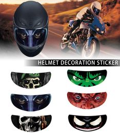 Helmet Decoration Sticker Detachable Motorcycle Racing Helmet Lens Visor Sticker Personality Cool Applique Halloween Decoration3453996