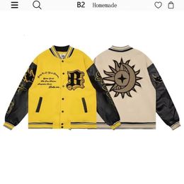 Men's Jackets Hip Hop Baseball Jacket Men Anime Catroon Embroidery Japanese Streetwear College Varsity Harajuku Bomber Fashion Biker Coat 230809