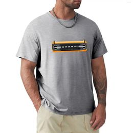 Men's Polos Bronco Grill Silhouette - Cyber Orange T-Shirt Oversized Blanks Plus Sizes Slim Fit T Shirts For Men