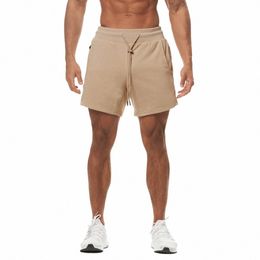zipper Pocket Lace Up Sports Shorts New Summer Running Shorts Men Gym Fitn Bodybuilding Training Shorts Jogger Sports h9zo#