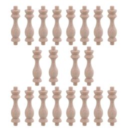 Crafts 20Pcs 7.5x1.8cm H83 Beech Unpainted Unfinished Wood Craft Spindles Baluster for Home Restaurant Decor Repair Decoration