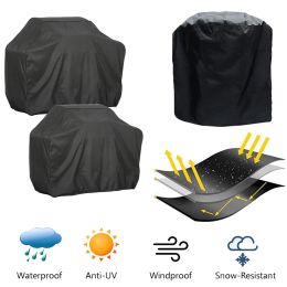 Tools BBQ Grill Cover Waterproof barbecue cover Anti Sun Rain barbecue protection cover for Weber Round Rectangle Bbq Accessories