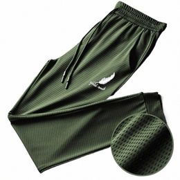 Calças esportivas casuais calças masculinas calças de penas impressão bolsos tornozelo amarrado sweatpants todos os jogos b9Z4 #