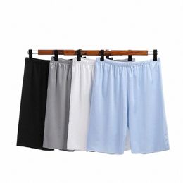 summer Ice Silk Mens Sleep Bottoms Pyjamas Soft Sleepwear Boxer Shorts Casual Male Loose Comfortable Cool Home Underwear Q0t5#