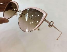 0290S pinkbrown pink shaded cateye Sunglasses rose gold Sonnenbrille Ladies Sunglasses New with Box5027107