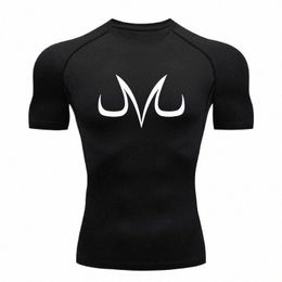 2023 Anime Aesthetic Compri Shirt for Men Fitn Sport Quick Dry TShirts Tight Gym Tops Tee Summer Undershirts 5708#