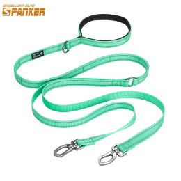 Leashes Double Dog Leash Pet Couple Walking Leads Traction Rope 2 Hook Dogs Leashes Adjustable with Handle Tied Dog Supplies