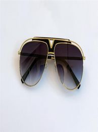 1033 New fashion sunglasses classic Popular Retro Vintage oval frame shiny gold Summer unisex Style UV400 Eyewear come With box su3035288