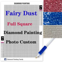 Stitch Mystery Fairy Dust Drills Full Square Diamond Painting Cross Stitch Crystal AB Stones Diamond embroidery Mosaic Queen Home Decor