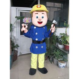 Mascot Costumes Halloween Christmas Fireman Mascotte Cartoon Plush Fancy Dress Mascot Costume