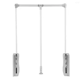 Hangers Wardrobe Lifting Clothes Hanger Alumina Adjustable Width Hanging Rail Space Saving Closet Organizer Rack