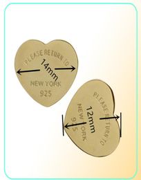 Top Quality Heart Earrings For Women Romantic Lovely Stainless Steel Stud Earrings With English Letters Wedding earrings9582513