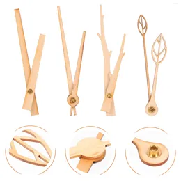 Clocks Accessories 4 Sets Clock Wooden Hands Sturdy Home Decor Household Parts Delicate Suite Wear-resistant Replacements