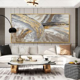 Abstract Golden Painting Wall Art Pictures For Living Room Canvas Painting Modern Home Decor Posters And Prints Vintage Cuadros No Frame