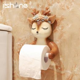 Holders Decorative Deer Toilet Paper Holder Towel Rack Wall Mounted Bathroom Kitchen Roll Paper Holder Tissue Rack