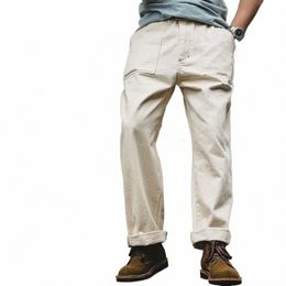 Maden giapponese Retro Cott Seed Shell riso bianco casual jeans larghi dritti Lg pantaloni cargo pantaloni sportivi pantaloni da uomo j3u4 #