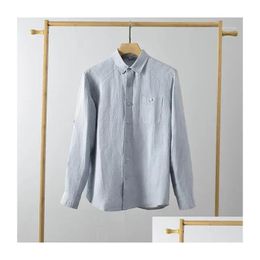 Mens Suits Blazers Loose Casual Shirt Long Sleeved Linen Drop Delivery Apparel Clothing Otqay