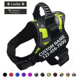 Harnesses Dog harness Hight quality Nylon Adjustable customize ID dog name For small big dogs vest harness dog accessories Dropshipping