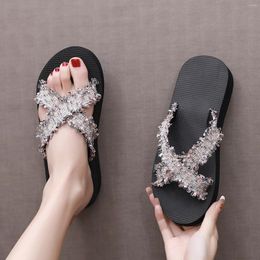 Slippers Fashion Women Beach Slip On Casual Open Toe Non Wedges Breathable Shoes Sandals Comfy House For