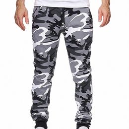 new Men's Cargo Pants Sports jeans Jogger Camoue Pattern Ankle Banded Mid Waist Men Trousers for Autumn Streetwear G77p#