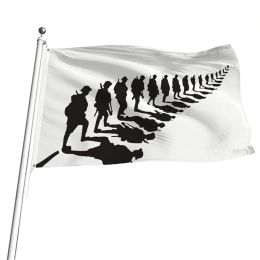 Accessories New Zealand First World War Trails Flag Banner Polyester Brass Grommets Meaningful Commemorative Flag Women Men Outdoor Decor