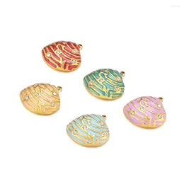 Pendant Necklaces 5pcs Stainless Steel Seashell Charms Pendants For Diy Jewelry Making Earrings Findings Bracelets Accessories Supplies