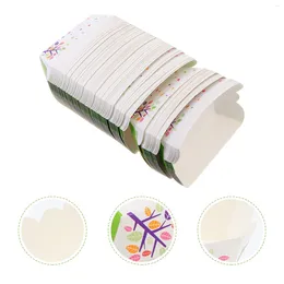 Disposable Dinnerware 100pcs Paper Serving Tray Packing Box Snack Wrapping