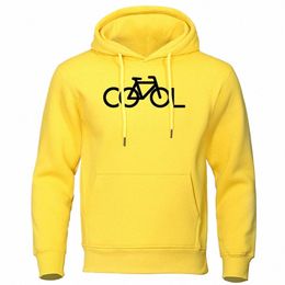 Cool Ft Bicycle Простой дизайн с капюшоном с принтом Мужская повседневная толстовка с круглым вырезом Осень Свободные флисовые теплые топы с капюшоном Q40S #