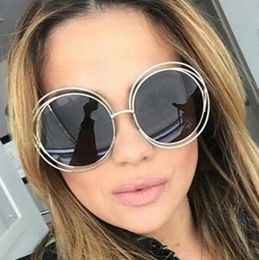 Sunglasses MLLSE Oversized Round For Women Large Size Big Retro Mirror Sun Glasses Lady Female Vintage Women039s7966282