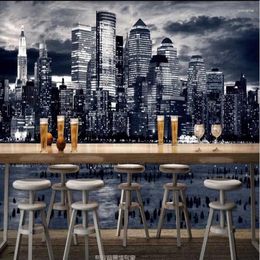 Wallpapers Wellyu Custom Large - Scale Murals The United States Of America York City Night Landscape Wallpaper Non Woven