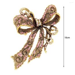 Brooches Clothing Brooch Anti-fade Pin Alloy Show Charm Practical Badge With Rhinestone Bow-knot