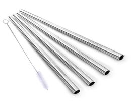 Extra Wide Big Stainless Steel Drinking Straws Reusable Boba Smoothie Metal Straw2241853