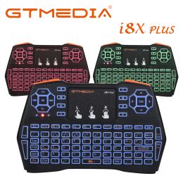 Keyboards GTMEDIA I8x Plus Wireless 2.4G Keyboard English Spanish Portuguese Air Mouse Touchpad Handheld For Android TV BOX Mini PC
