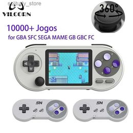 Lettori di giochi portatili SNPRO Console di gioco portatile da 3 pollici I mini console di gioco portatile retrò 10000 giochi Uscita AV GBA Sega Dendy SNES Q240326