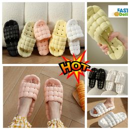 Slippers Home Shoes GAI Slide Bedroom Showers Room Warms Plush Living Room Soft Wear Cotton Slipper Ventilates Woman Mens pink white