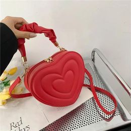 Suitcases RBS1 Love Heart Shape Shoulder Small Handbags Designer Crossbody Bags For Women Solid Pu Leather