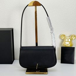 Shoulder Bag Plain Axillary Pouch Designer Flap Crossbody Bags Genuine Leather Fashion Letters Bronze Colored Hardware Women Handbags Purse 21cm