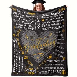 1pc Blankets, Her, Gifts Him, College Masters Degree Graduation Gifts, Soft Cosy Throw Blankets for Bed, Sofa, 50*60 Inch