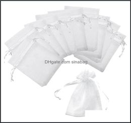 Gift Event Festive Supplies Home Garden gift Wrap 120Pcs 4X6 Inches Dstring Organza Bags Jewellery Favours For Wedding Party Christma8765738