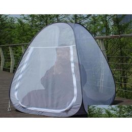 Tents And Shelters Buddhist Meditation Tent Single Mosquito Net Temples Sitin Standing Shelter Cabana Quick Folding Outdoor Cam S63991 Otm89