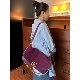 Shoulder Bag Brand Discount Women's Light Colored Leather High-end Feeling Womens Shoulder Crossbody Versatile Texture Popular New Model