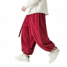 Streetwear geniş bacak rahat pantolon erkekler gevşek fi jogging eşofmanları düz renk harem pantolonlar harajuku sokak giyim büyük boy m9re#