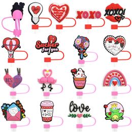 New Lovers 10mm Straw Cover Straw Cap PVC Soft Rubber Personality Party Decoration Dustproof Straw Sleeve Cap