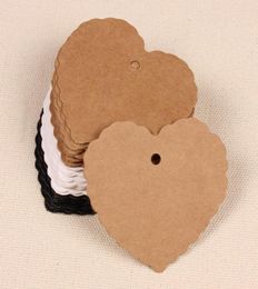 655cm 2422 DIY Kraft Paper Party Wedding Gift Label Cards Heart Scalloped Blank Tags Luggage Label Clothing Hang Tag 6941985